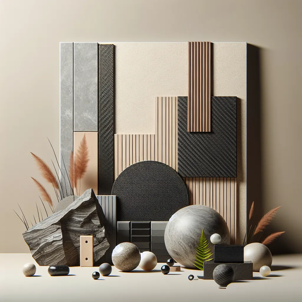 Kamień w nowoczesnej aranżacji płyty węglowe i panele PCV na ścianę