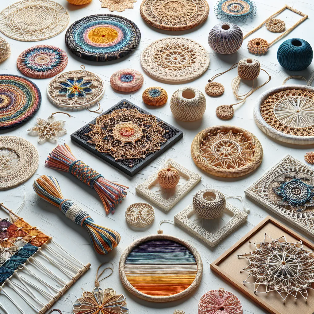 Kreuj unikalne dekoracje z plecionymi sznurkami